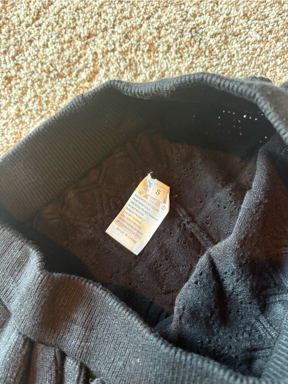 Black Ruffled Knit Sweater & Mini Short Set - Picture 6 of 7